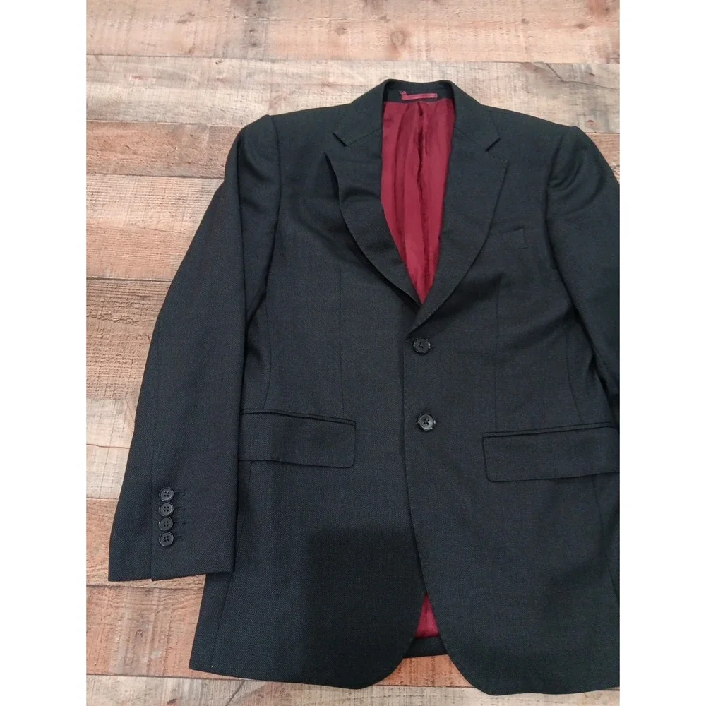 Charles Tyrwhitt 36 Slim Fit Black Super 120s 100% Wool Blazer Stretch 2358